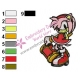 Amy Rose Sonic Embroidery Design 02